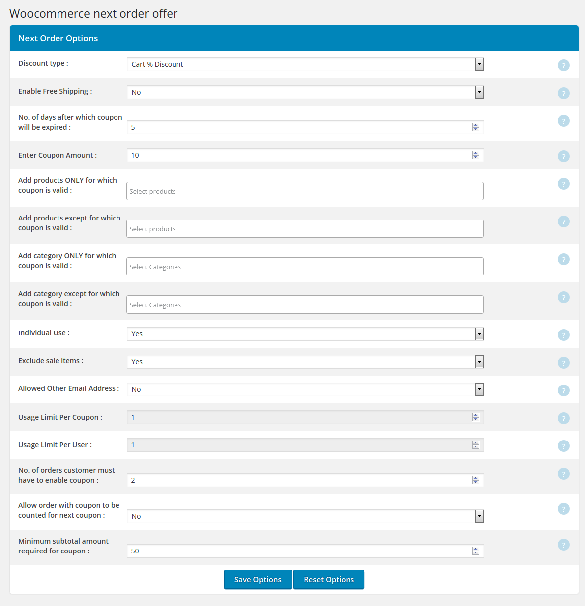 Woocommerce nächstes Bestellangebot - 1
