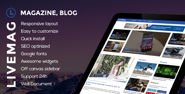 LiveMag - Multipurpose Magazine Layout - Blog / Zeitschrift WordPress