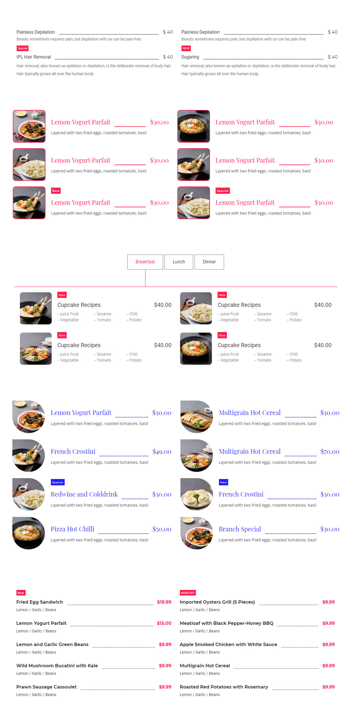 Ultimate Food Menu Addon für WPBakery Page Builder (früher Visual Composer) - 4