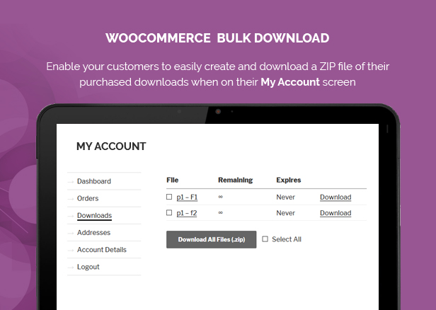 Woocommerce Massen-Download - 1