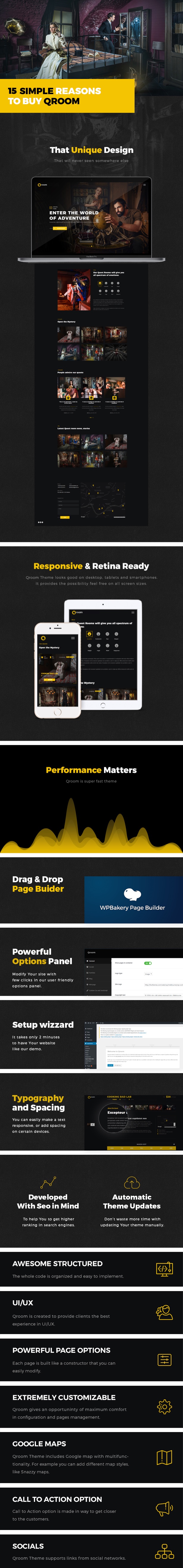 Qroom - OnePage WordPress Vorlage - 1