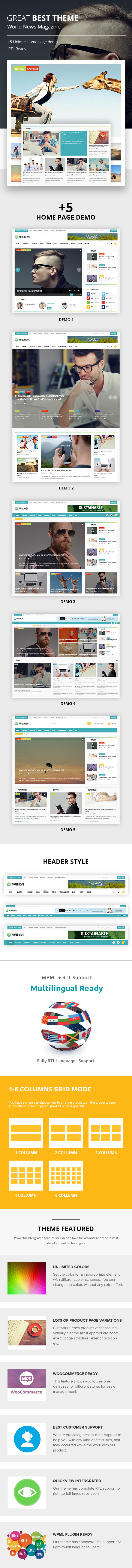 WorldNews - Magazin RTL Responsive WordPress Blog  Magazin - 4