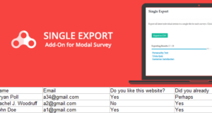 Einzelexport – Modal Survey Add-on