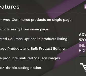 Erweiterte WooCommerce Inline-Produktbearbeitung