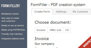 FormFiller – WordPress-Dokumenterstellungssystem