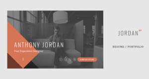 Jordan – Modernes Onepage-Lebenslauf- / Portfolio-Thema