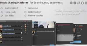 Music Sharing Platform – für WordPress / ZoomSounds Addon, BuddyPress integriert