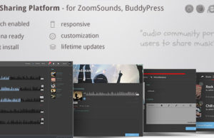 Music Sharing Platform – für WordPress / ZoomSounds Addon, BuddyPress integriert