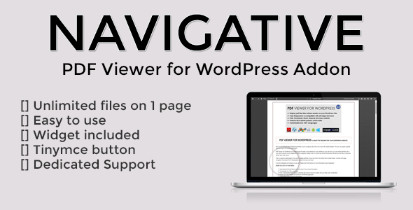 Wordpress Add-On Plugin Navigative - PDF Viewer for WordPress addon