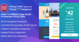 Preislisten Addon für Visual Composer – WPBakery Preislisten Addon für WordPress