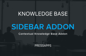 PressApps Knowledge Base Addon für kontextuelle Seitenleiste