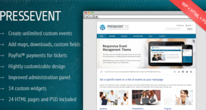 PressEvent – Event Management Layout
