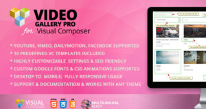 Pro Addon für die Videogalerie für WPBakery Page Builder (früher Visual Composer)