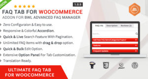 Registerkarte "FAQ" für WooCommerce – Erweitertes Addon