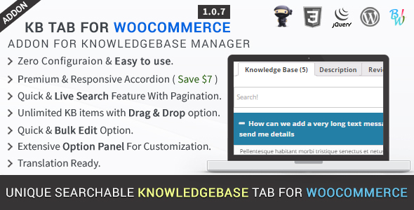 Registerkarte "KB" für WooCommerce - Knowledge Base Addon - Agentur ...