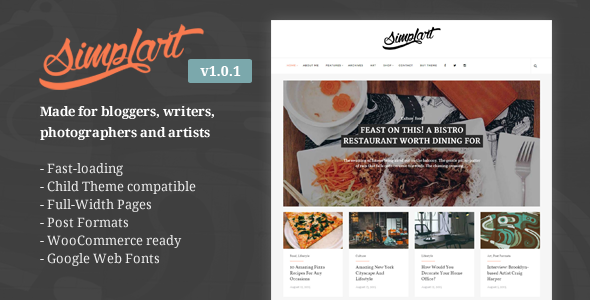 Simplart - Responsives WordPress-Blogdesign