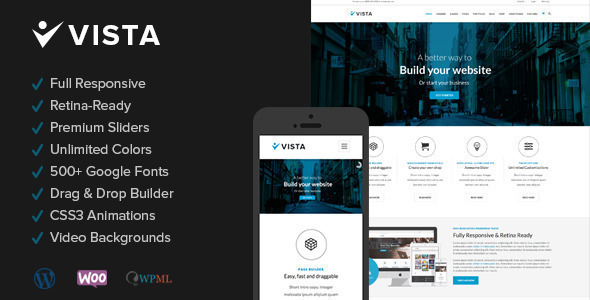 Wordpress Corporate Template Vista - Responsive Multi-Purpose WordPress Theme