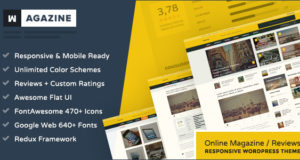 Wagazine – Magazine & Reviews Responsives WordPress-Layout