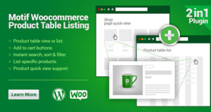 Woo Produkttabellenliste
