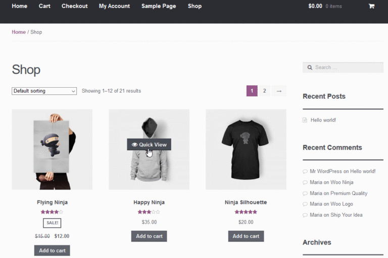 WooCommerce-Produkt Schnellansicht-Plugin
