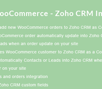 WooCommerce – Zoho CRM-Integration