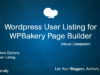 WordPress-Benutzer-Addon für WPBakery Page Builder (Visual Composer)