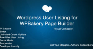 WordPress-Benutzer-Addon für WPBakery Page Builder (Visual Composer)