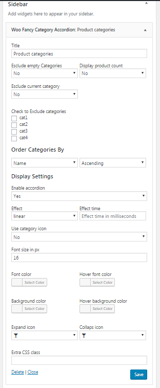 Woocommerce Fancy Kategorie Akkordeon - 2