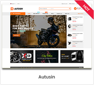 Autusin - Autoteile & Autozubehör Shop WordPress WooCommerce Layout