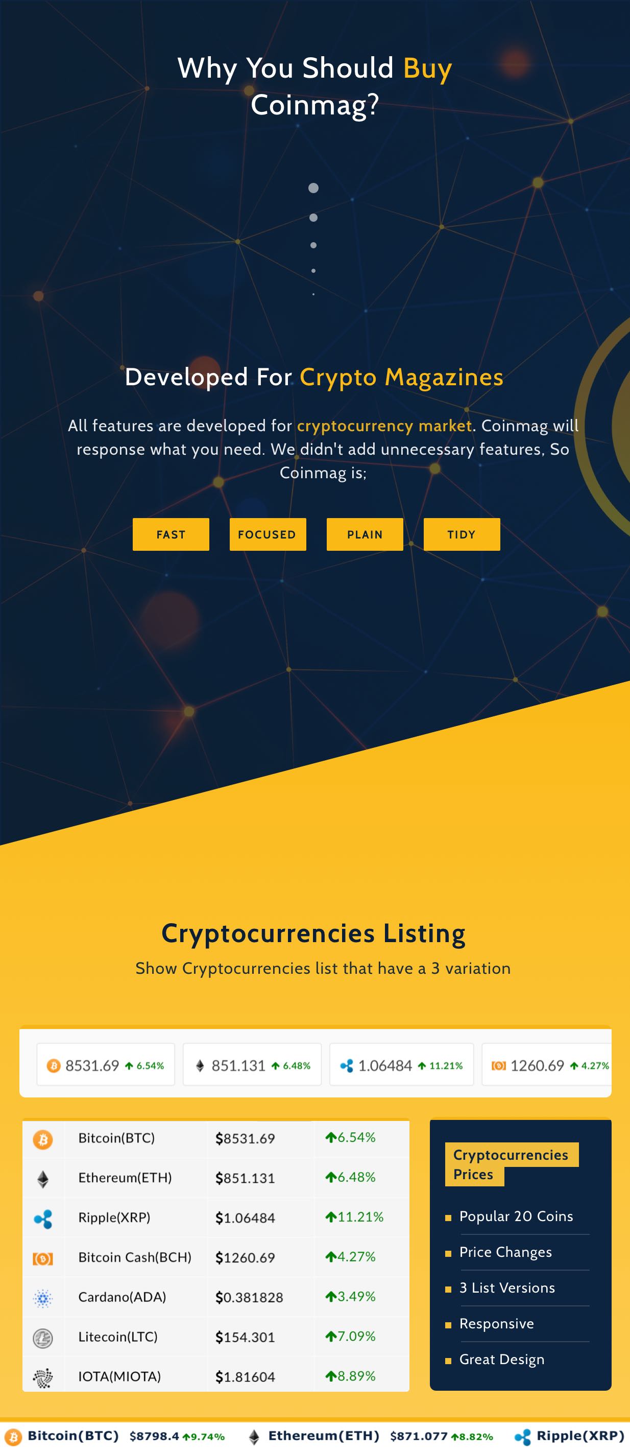 Coinmag - CryptoCurrency Blog WordPress Vorlage - 1