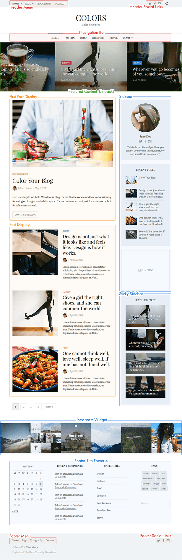 Farben - Einfaches Blog & Magazin WordPress Vorlage - 3