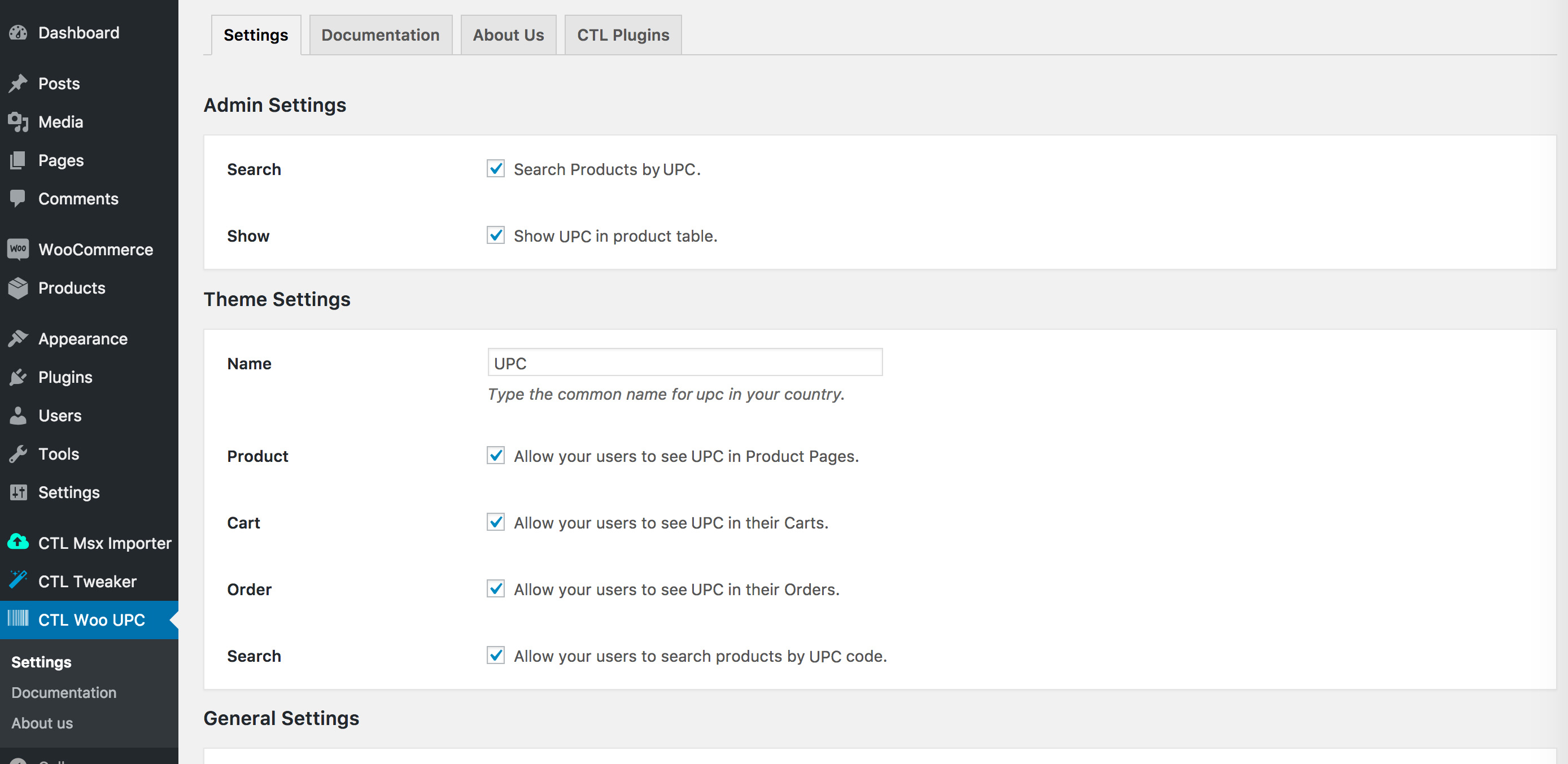 CTL Woocommerce UPC - 1