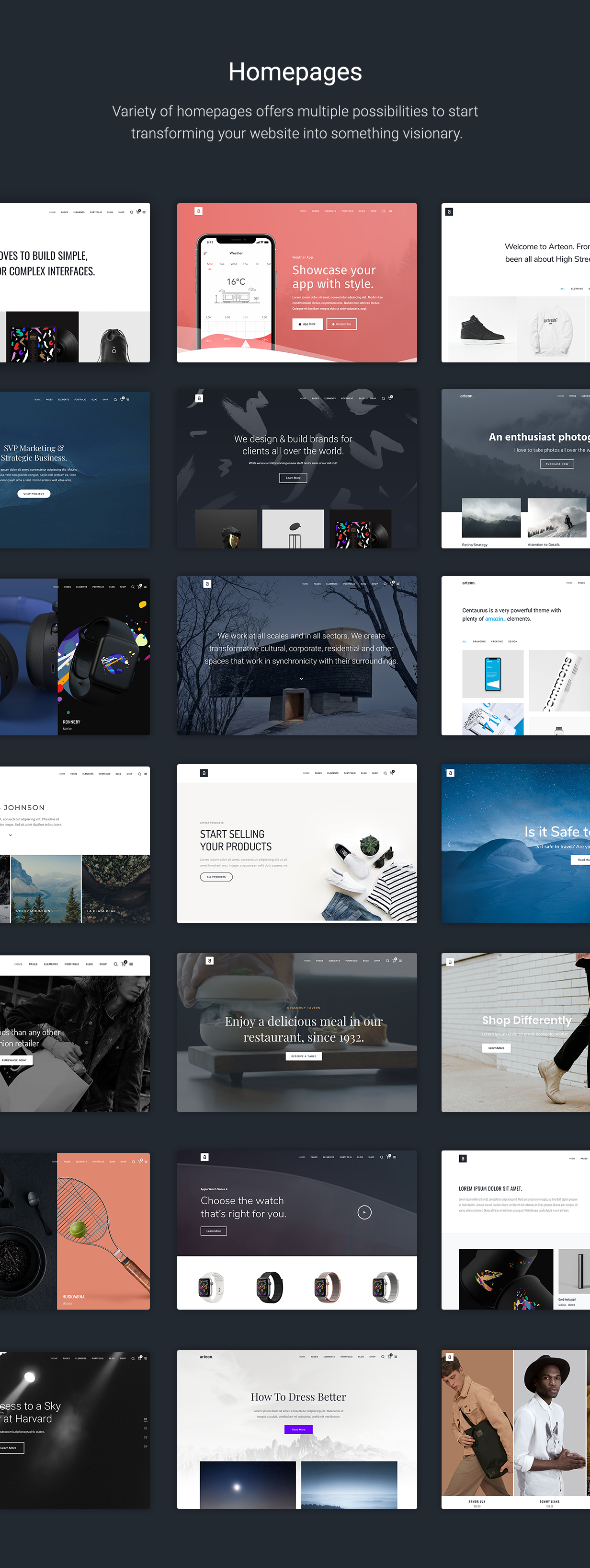 Arteon - Mehrzweck-WordPress-Layout