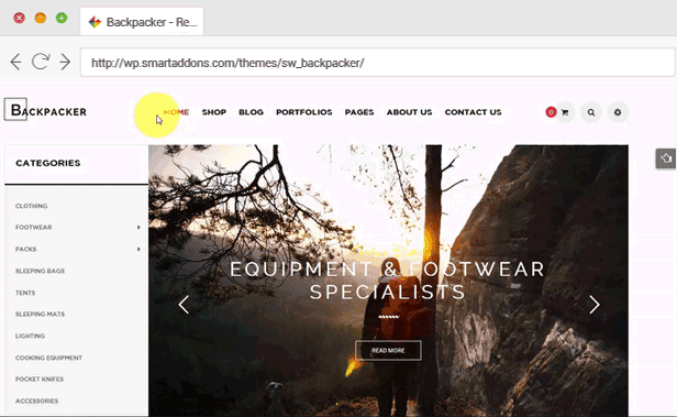 Responsive Technologie WooCommerce WordPress Template - Menüstile