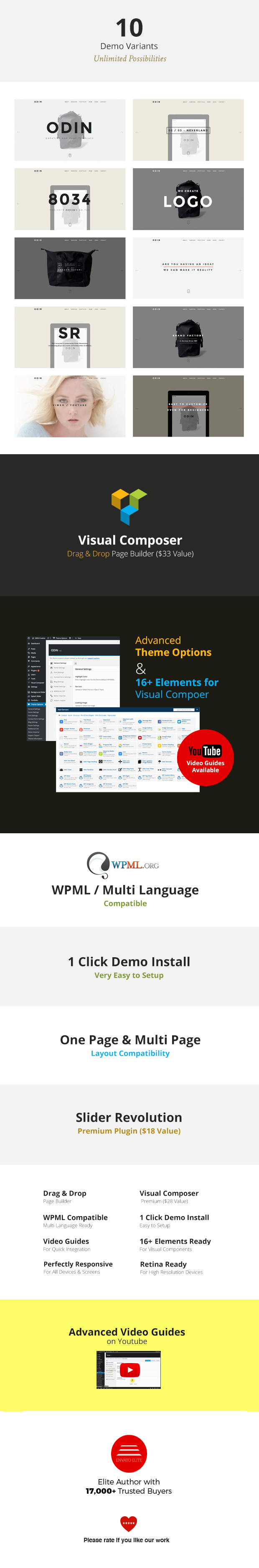 ODIN - Multi Concept / Einzelne Seite WordPress Vorlage - 2