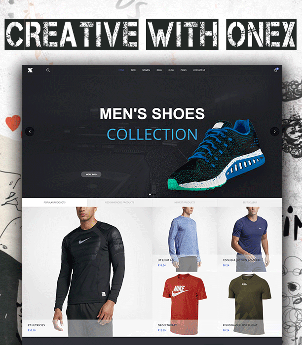 OneX - Fashion Sportswear Responsives WooCommerce-WordPress-Template - 4