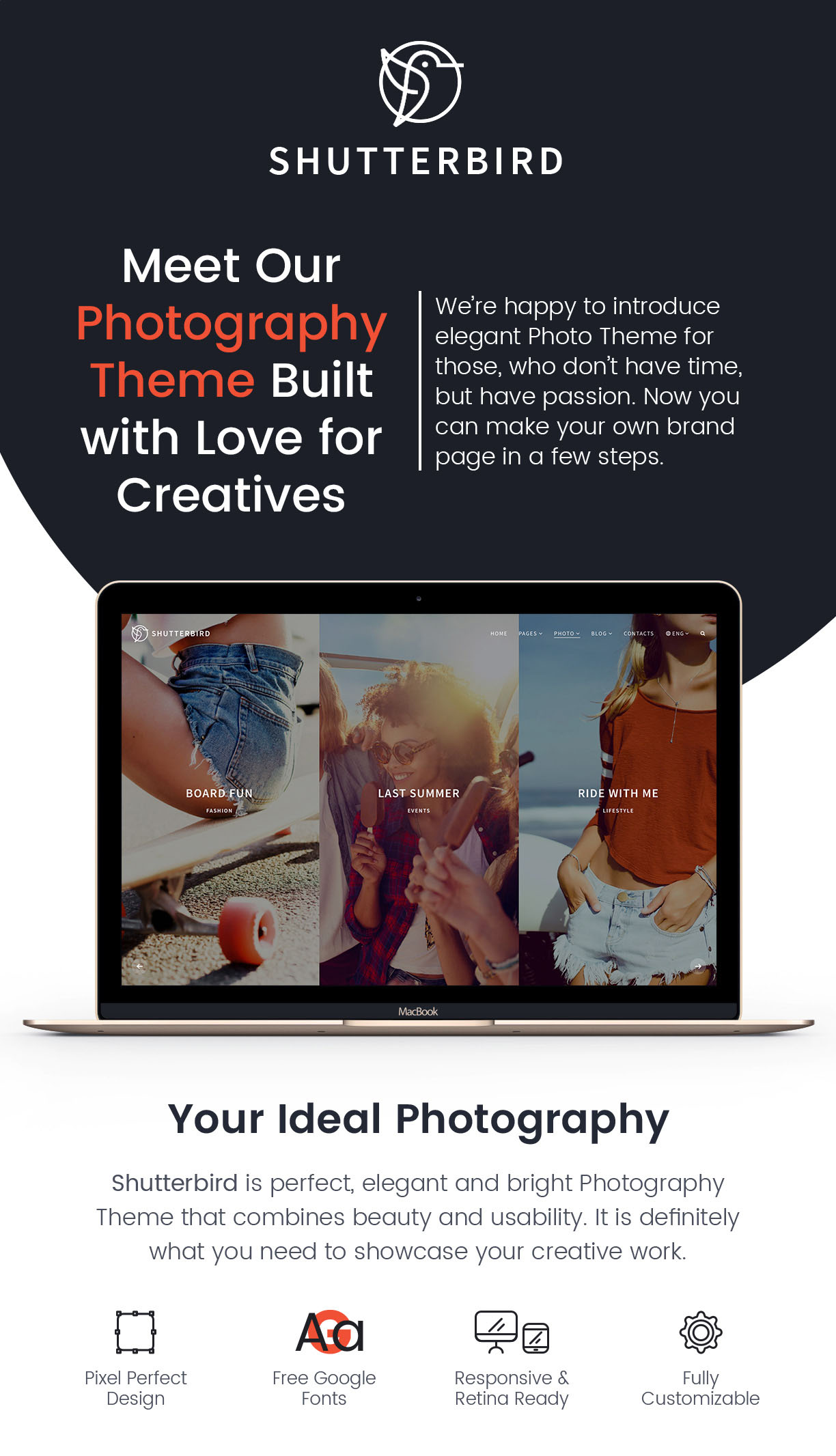 Fotografie WordPress Layout - Shutterbird Fotografie - 2