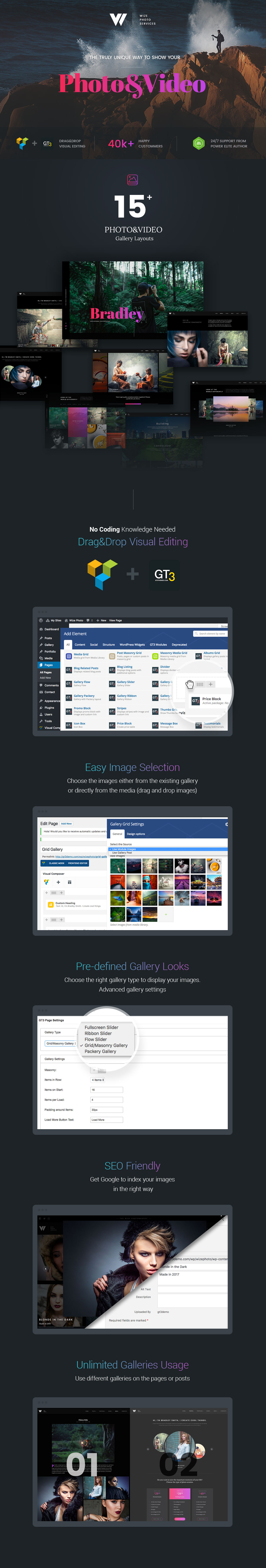 Fotografie Bradley Dienste WordPress Vorlage - WizePhoto - 2