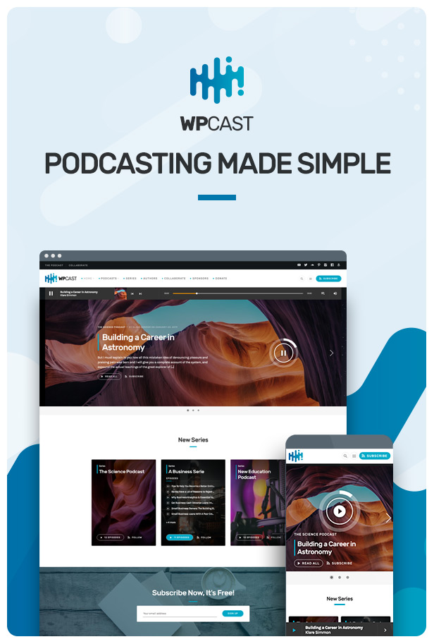 Wpcast - Audio Podcast WordPress Template - 1