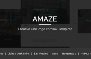 Überraschen Sie – Creative One Page Parallax WordPress Layout