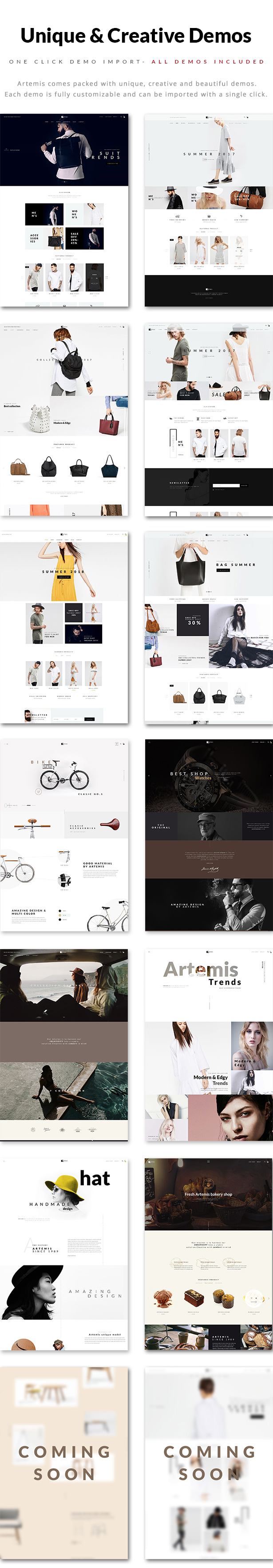 Artemis WooCommerce WordPress-Template-Demos