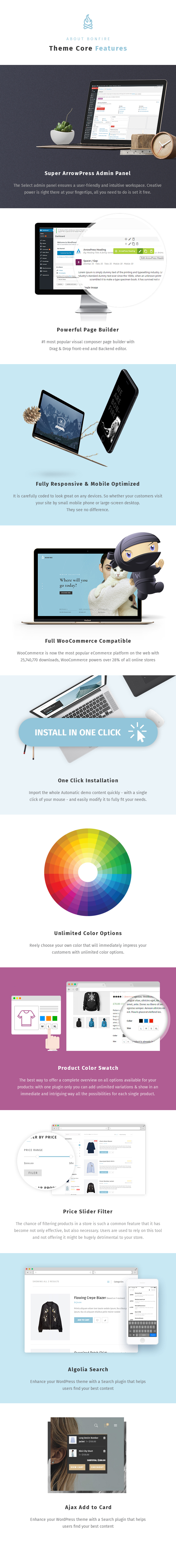 Bonfire - Kreatives multifunktionales WordPress-Vorlage - 8