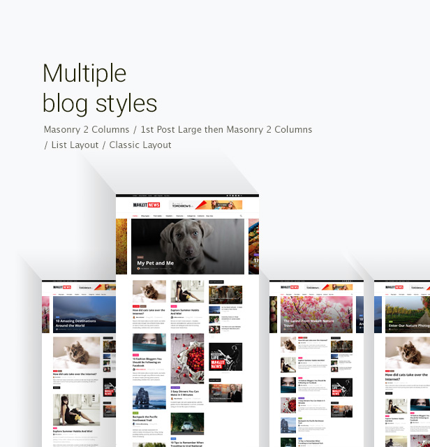 mehrere Blogstile