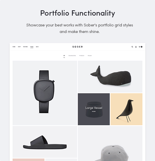 Nüchternes WordPress-Vorlage-Portfolio