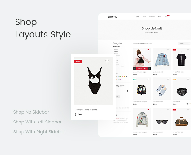 Mode WooCommerce WordPress Template - Shop-Layout-Stile