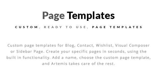 Optionen für Artemis WooCommerce WordPress Template Shop Sidebar