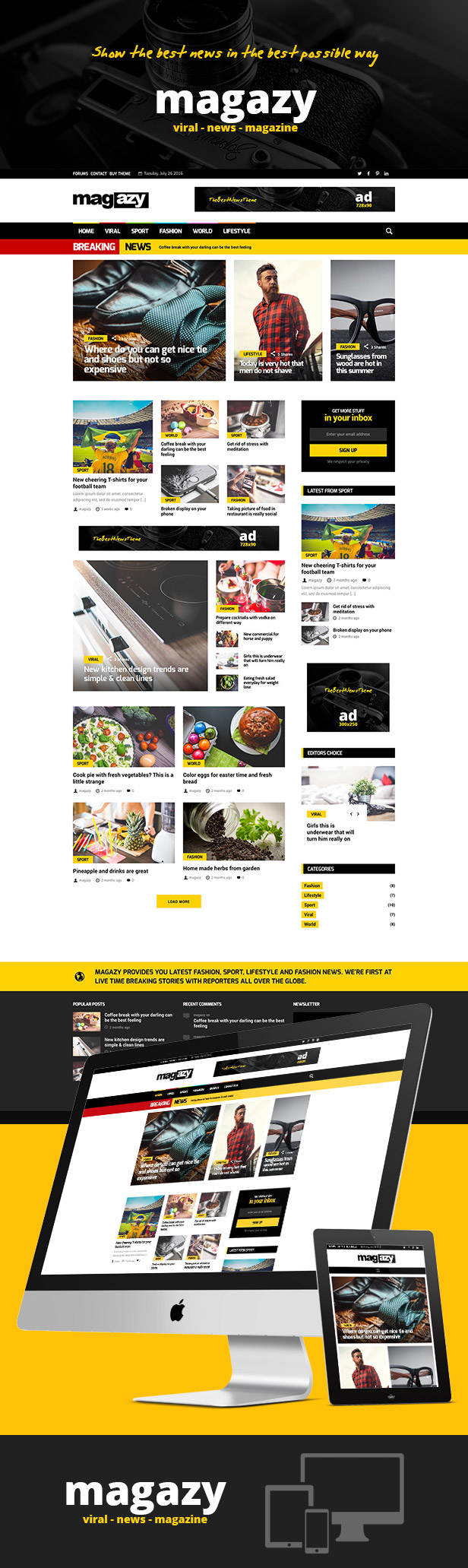 Magazy WordPress Magazine Layout