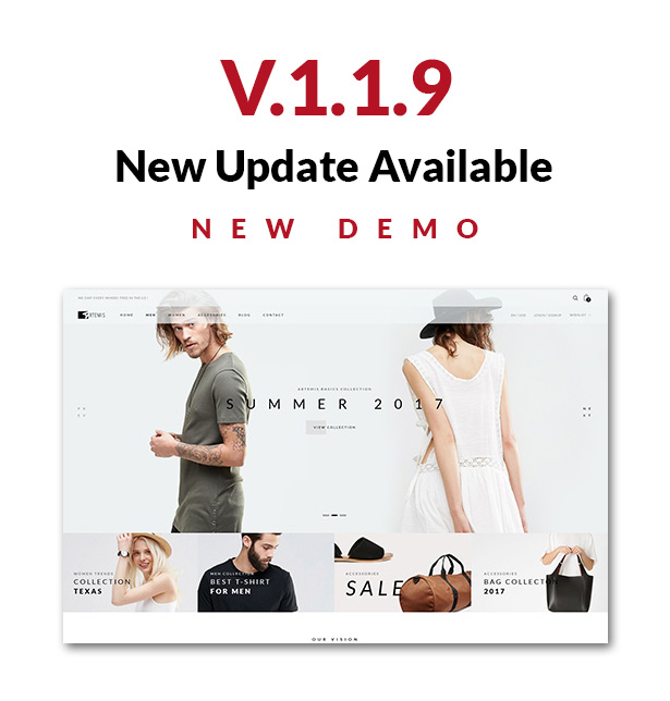 Neues Update für Artemis WooCommerce WordPress