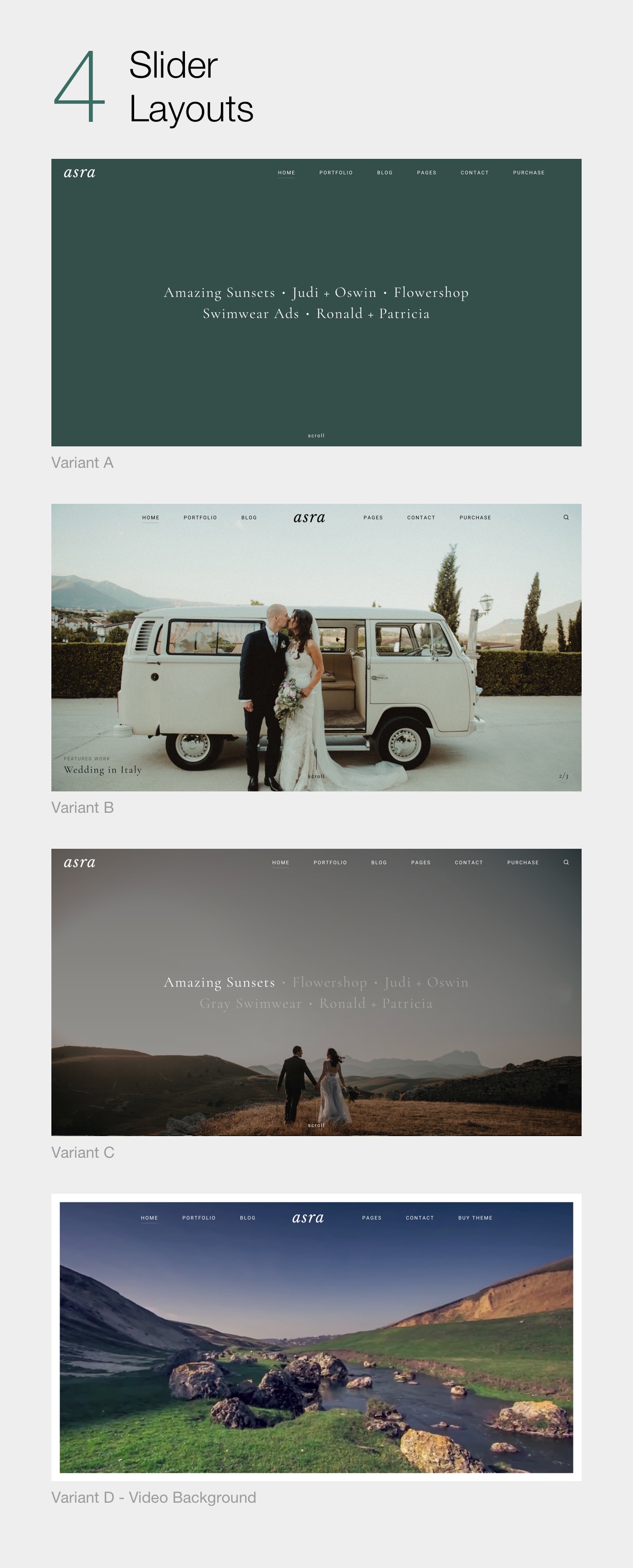 Asra - Minimalistisches Fotografie-Portfolio WordPress-Template - 6