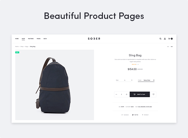 Nüchternes WordPress-Vorlage mit verschiedenen Produktseitenlayouts